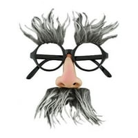 Geezer Groucho Mar brkovi i nosač nosa: siva i crna
