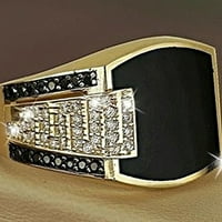 Legura prsten crni dijamantni nakit poklon legura prirodni dragulj vjenčani prsten za zabavne legure
