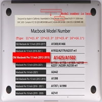 Kaishek za staru Macbook Pro S Case - Objavljen model A1502 A1425, plastični zaštitni čvrsti poklopac,