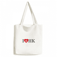 Hong Kong voli srce individualno država tama platna torba za kupovinu Satchel casual torba