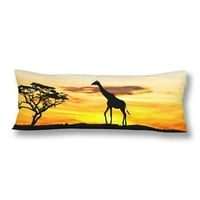 Smiješna žirafa jastuk za tijelo navlaka jastučnice za sunčanje stabla tijelom jastučni jastuk zaštitnik