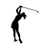 Ženska golfer naljepnica naljepnica Die Cut - samoljepljivi vinil - Vremenska zaštitna - izrađena u