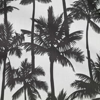 Onuone pamuk Fle White tkanina kokosova drveća i listova šiva za obrtna projekta Tkanini otisci na širokoj