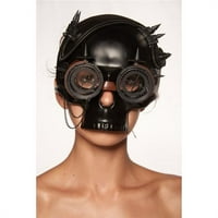 KAYSO SPM034BK Matte Black Steampunk maska ​​sa zupčanicima i šiljcima