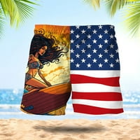 Corashan Beach Hlače Muška modna dana neovisnost Odštampana Havajska plaža Fit Sport Casual Hotsa Hlače