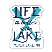 Meyer Lake Wisconsin Suvenir Vinil naljepnica naljepnica za naljepnice sa 4 paketa