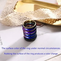 Wozhidaoke prstenovi za žene modni termohromski prsten od nehrđajućeg čelika mijenjajući prsten nakit