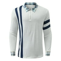 KPOPLK polo majice za muškarce s dugim rukavima tanke golf majice za muškarce Ležerne prilike T majice
