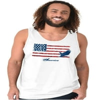 Amerika Čvrsta američka zastava Eagle Tank TOP T majice Muškarci Žene Brisco Marke L l