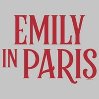 Junior's Emily u Parizu Crveni logo Grafički tee Athletic Heather Male