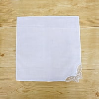 Bijela čipka Kerchief Big Bandannas za ljetni kvadratni čipkog marama ukrasna maramica za žene MultiUki