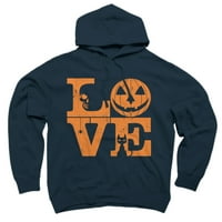 Halloween Love Night Creey Slatka zabavna mornarica Plava grafički pulover Hoodie - Dizajn od strane