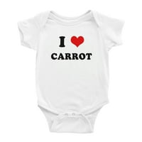 Heart Carrot Love Food Funny Slatka baby bodysuit rhper