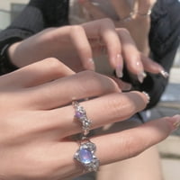 Toyella Love Symphony Moonstone prsten ženski hladni lagani luksuzni aurora ljubavni prsten