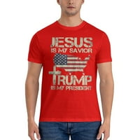 Muška majica Jesus je moj spasitelj citat podrška predsjednikom Muške grafičke majice Grafički religiozni