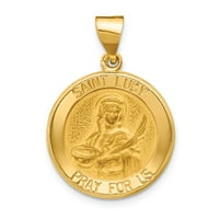 Jewels 14k žuti zlatni polirani i satensku luku Medalju