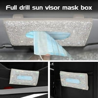 Fnochy Skladištenje bins nosač maske za vizir Diamond Encrustiran za automobil, bez natpisa do 3-sloj