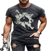 Uerlsty muns Print Slim Fitness majica mišićne vrhove teretane casual majica kratkih rukava