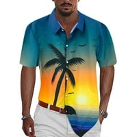 Petort majice za muškarce Dressy casual suho fit performanse muške golf košulje Redovna fit moda Print