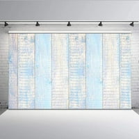 Poliester 7x5ft pozadina plave boje Backdrop za sliku za slike Drvena podna fotografija Backdrop Studio