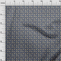 Onuone pamuk fle srednje plava tkanina azijska retro cvjetna DIY odjeća prekriva tkanina za ispis tkanina