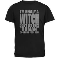 Halloween Human Witch kostim muški majica crni sm