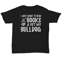Buldog Avid Reader knjiga Majica Funny Dog Mom Poklon