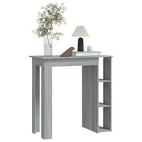 Loewten bar stol sa policama siva Sonoma 40.2 x19.7 x40.7 inženjerirano drvo