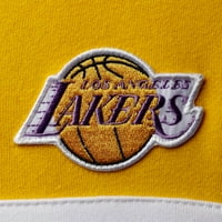 Muški Mitchell & Ness Gold Black Los Angeles Lakers Glavni trener pulover Hoodie