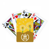Yellow cvjetni maslačak cvijeća Royal Flush Poker igračka karta