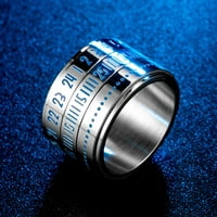 Modni blistavi prsten arapski broj rotirajuća prstena lično titanijum čelični prsten za prstenje kreativni