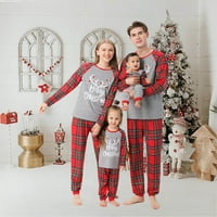 Božićna porodica PJS Podudaljni setovi dugih rukava za žene konjunto de pijamas famirenes de navidad