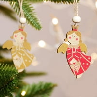 CSChome božićni set za viseći ukras, vintage Tree Ornament Drveni, ukras drveća čine božićni viseći