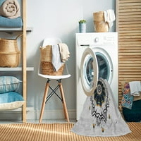 Ahgly Kompanija Mašina za pranje u zatvorenom pravokutniku Transicijske sive rugine sive, 7 '9 '