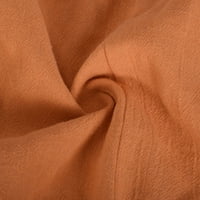 FNOCHY MAXI haljine za žene Ljetna haljina za čišćenje Nova čvrstog gumba Dvostruki džep kontrast okrugla