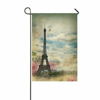 Eiffelov toranj i ruže Početna Na otvorenom Garden Zastava kuće Baner Veličina bannera