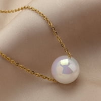 Ogrlice Ausyst za ženska temperament lagana luksuzna sirena biserna ogrlica prekrižena ženska nakit