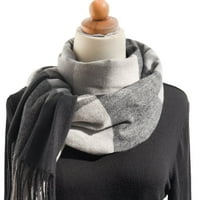 Ženska jesenina i zima šareni plaćeni šal zadebljajući topli obrub šal šal širokih glava za žene