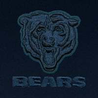Ženska antigua mornarica Chicago Bears Tonal Logo Victory Full-Zip Hoodie