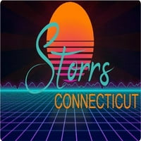 Storrs Connecticut Vinil Decal Stiker Retro Neon Dizajn