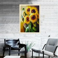 Kućni dekor Cleance Sunflower 5D veznje slike Rhinestone Zalijepili su zalijepili DIY Diamonds Slike