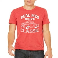 Muški pravi muškarci voze klasični crveni pomešan majica C X-Veliki crveni