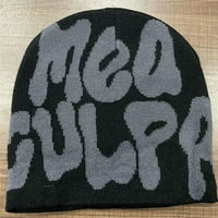 Grafički mea Culpa Muškarci Žene Beanie Idealan poklon Culpa Knit Beanie Unise Hip Hop Rap ulični šešir
