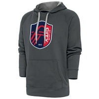 Muški antigua charcoal St. Louis City SC Victory Pulover Hoodie