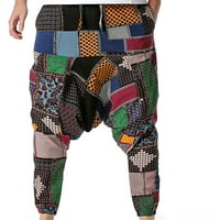 Zunfeo muns Lounge hlače- casual udobne pantalone elastične strugove hlače konusne hlače harem pantalone