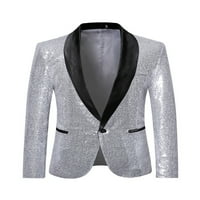 Muške tuxedo jakne od jakne za blejler jaknu sjajnog notu rever Slim Fit Blazer za zabavu za svadbene