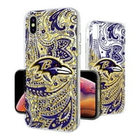 Baltimore Ravens iphone Paisley Design Glitter Case