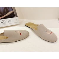 Colisha ženske ravne sandale sklizne na mules memorijske pjene noge Ljetne modne casual cipele zatvorene