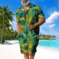 Havajska odijela za muškarce Regularni fit opušteni fit kratki rukav tropski palmi za palmen, majice