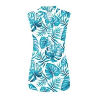 Umitay ljetni vrhovi za žensko ljetno casual formalno svestrano tiskano košulje bez rukava bez rukava